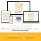 A digital device mockup displays a "Splish Splash" birthday invitation template on a desktop, laptop, tablet, and smartphone with text describing the editable template.
