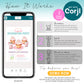How to edit Corjl cupcake party invitation template on phone, instant access digital invite, customize text, download, print or share online
