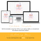 Editable cupcake decorating party invitation template displayed on desktop, laptop, tablet, and phone, Corjl instant download girls birthday invite