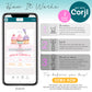 How to edit cupcake party invitation template in Corjl on phone, instant access editable birthday invite, customize, download, and print or share