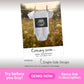 A white baby onesie with an ultrasound image hangs on a clothesline in a field. Text reads: "Coming soon... Baby Rodriguez, Due December 2025.