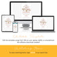 Editable farm birthday invitation template displayed on desktop, laptop, tablet, and phone, barnyard birthday Corjl instant download invite
