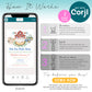 How to edit farm birthday invitation template in Corjl on phone, instant access editable barnyard invite, customize and download instructions