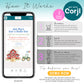 How to edit farm birthday invitation template in Corjl on phone, instant access barnyard invite, customize text and download instructions