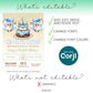 Editable first rodeo birthday invitation template boy showing text editing, font and color changes, graphics not editable Corjl template