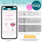 How to edit last rodeo bachelorette invitation template in Corjl on mobile device, pink cowgirl party invite instant download