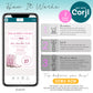How to edit pink cowgirl bachelorette invitation template in Corjl on mobile device, last rodeo party invite instant download