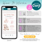 How to edit baby girl shower invitation template using Corjl on mobile device, instant download printable invite