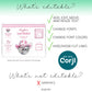 Editable template features showing text editing, font changes, color changes, and non-editable graphics for bachelorette chip bag design