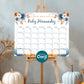 Pumpkin baby shower prediction calendar sign fall baby shower decor guess baby due date printable game