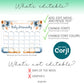 Editable baby shower prediction calendar template showing customizable text fonts colors Corjl printable