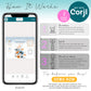 How to edit baby shower template using Corjl with step-by-step instructions for instant access, customizing text, and downloading printable party favor design.